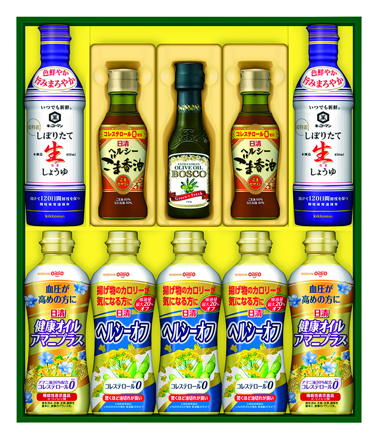 日清オイリオ バラエティオイル&キッコーマンしぼりたて生しょうゆギフトK8647-104