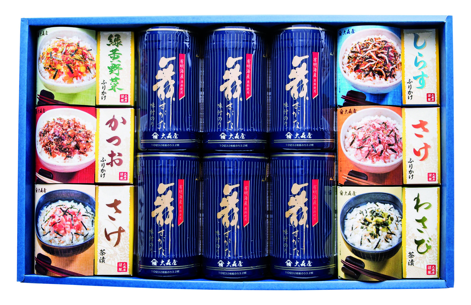 大森屋 舞すがた卓上のり･ お茶漬･ふりかけ詰合せK8653-602