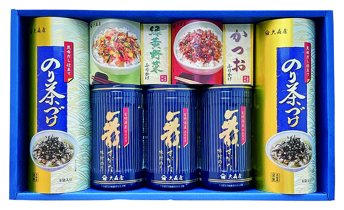 大森屋 舞すがた卓上のり･ お茶漬･ふりかけ詰合せK8653-701