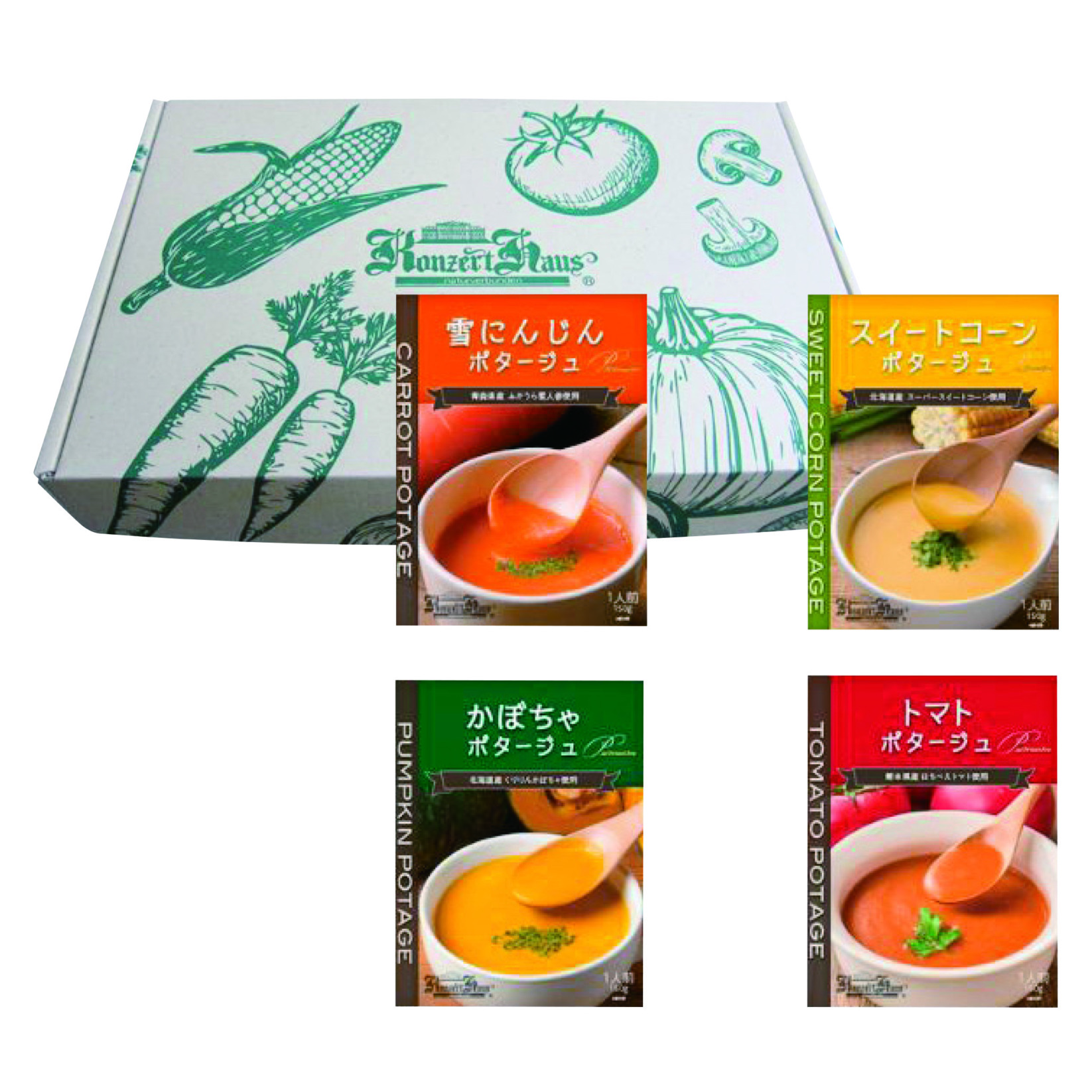 国産こだわり野菜のポタージュ4食ギフトK8656-301
