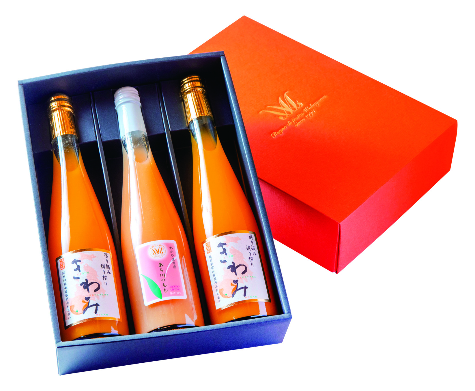 きわみみかんジュース/あら川の桃60%果汁入りドリンク500ml×3本入りアソートセットK8668-109A